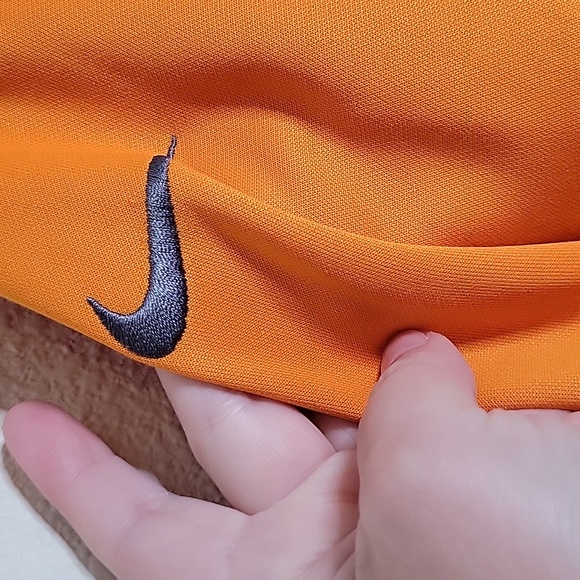 Nike Golf Bright Orange Fleece Lined Half Zip Jacket - Picture 9 of 10